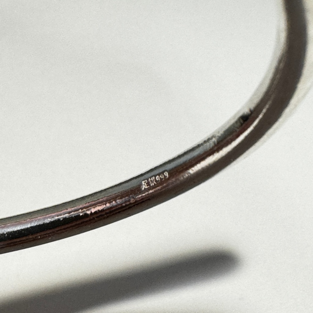 Silver Bangle Bracelet Adjustable Silver 999 - image 3